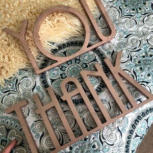 Art Deco wedding “thank you” sign